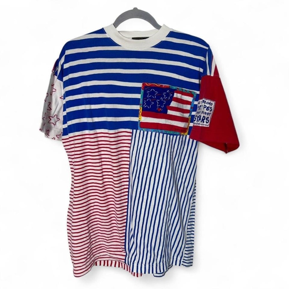 Peter Max American Flag USA Statue of Liberty multicoloured T-shirt #americana